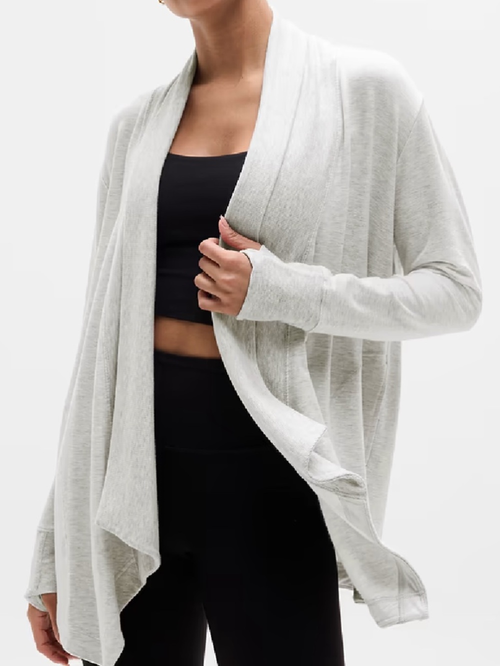 Athleta Pranayama Restore Wrap - light grey heather